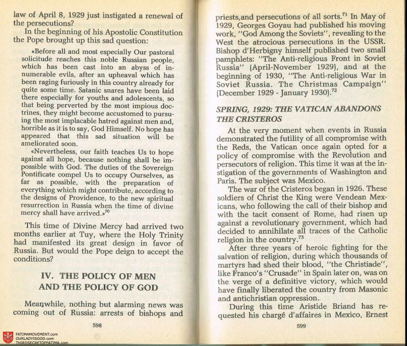 The Whole Truth About Fatima Volume 2 pages 576-577