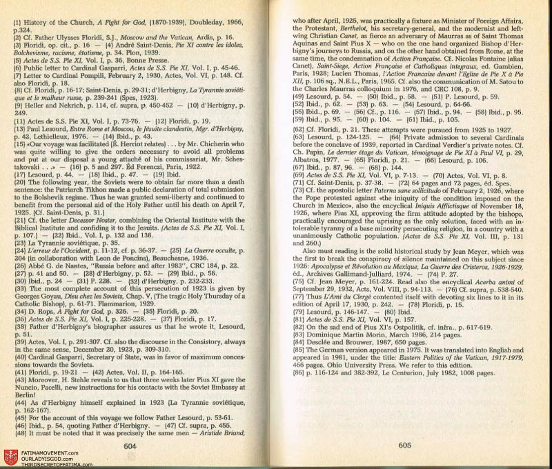 The Whole Truth About Fatima Volume 2 pages 582-583