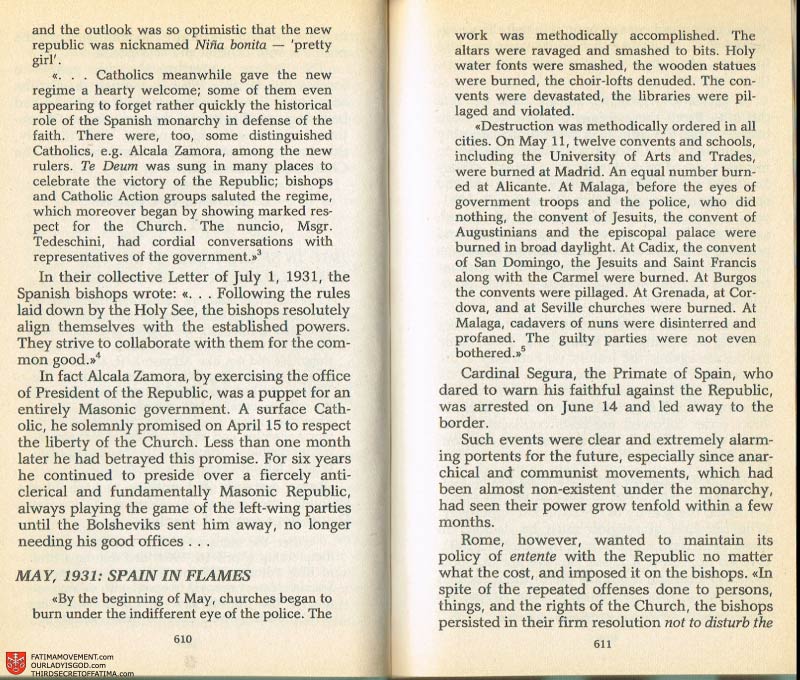 The Whole Truth About Fatima Volume 2 pages 588-589