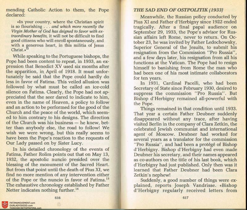 The Whole Truth About Fatima Volume 2 pages 594-595
