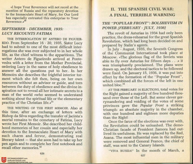 The Whole Truth About Fatima Volume 2 pages 604-605