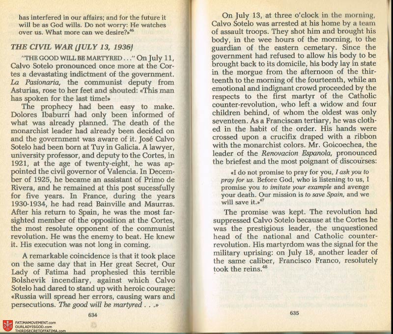 The Whole Truth About Fatima Volume 2 pages 612-613