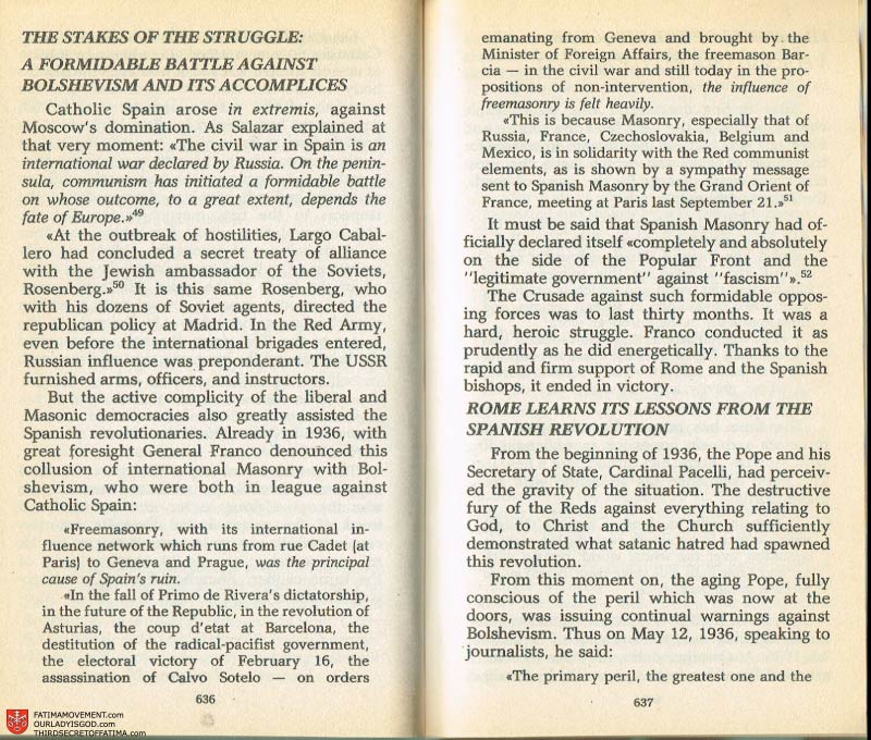 The Whole Truth About Fatima Volume 2 pages 614-615