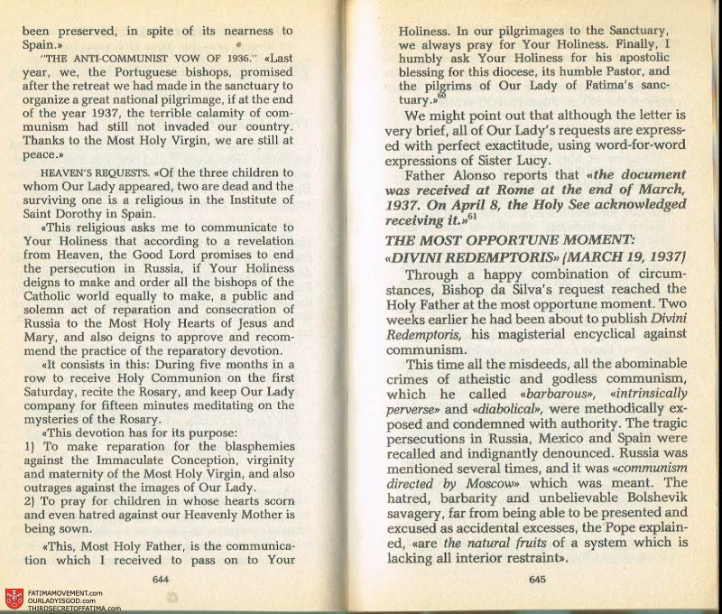 The Whole Truth About Fatima Volume 2 pages 622-623