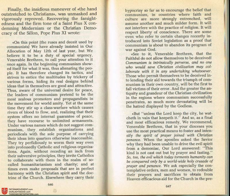 The Whole Truth About Fatima Volume 2 pages 624-625