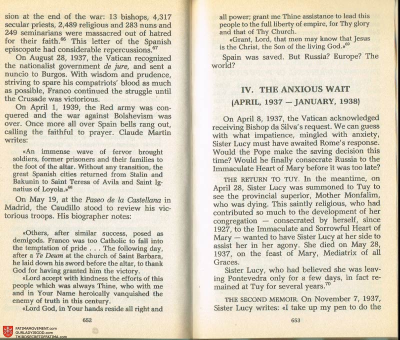 The Whole Truth About Fatima Volume 2 pages 630-631