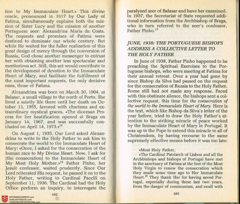 The Whole Truth About Fatima Volume 2 pages 660-661