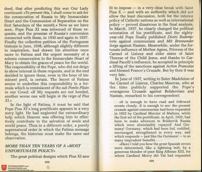 The Whole Truth About Fatima Volume 2 pages 676-677