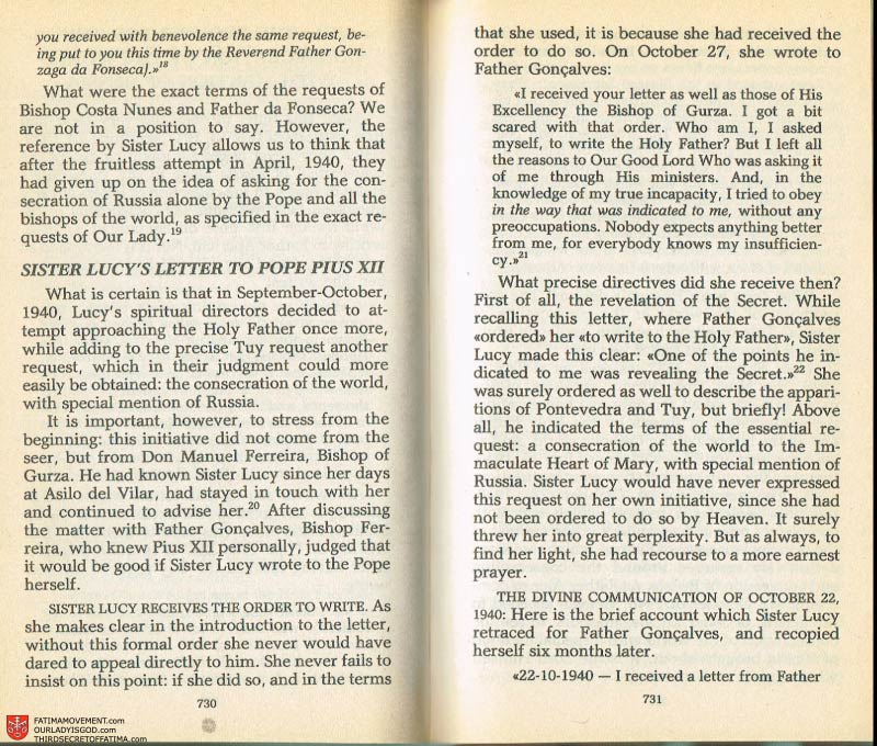 The Whole Truth About Fatima Volume 2 pages 708-709