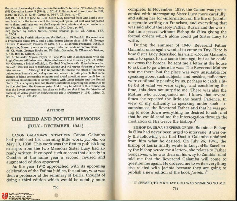 The Whole Truth About Fatima Volume 2 pages 738-739