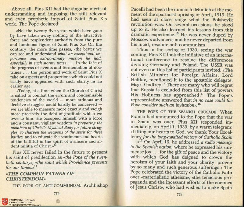 The Whole Truth About Fatima Volume 2 pages 752-753
