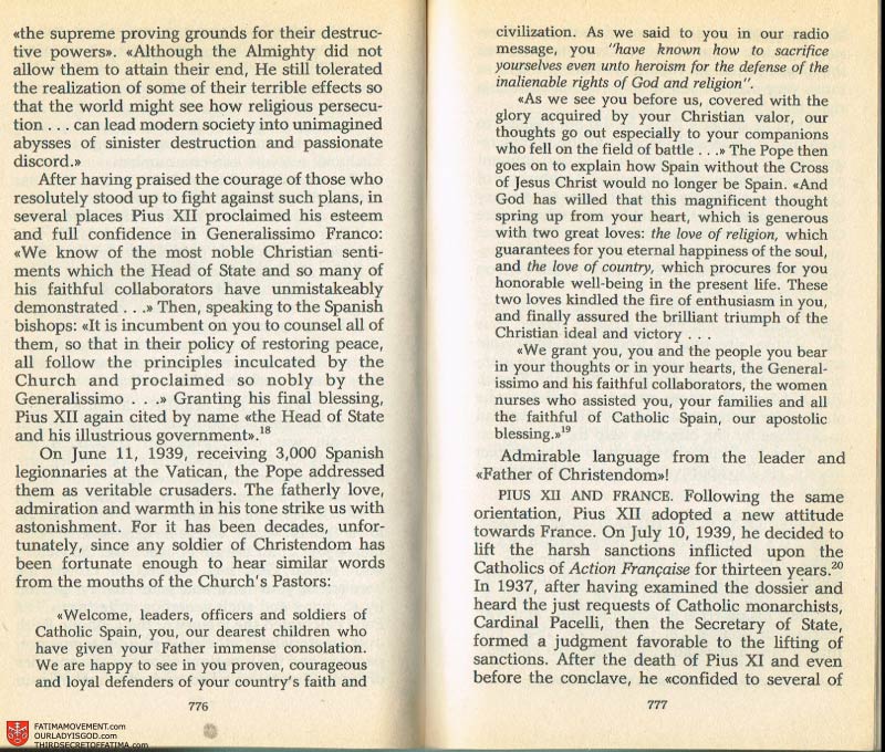 The Whole Truth About Fatima Volume 2 pages 754-755