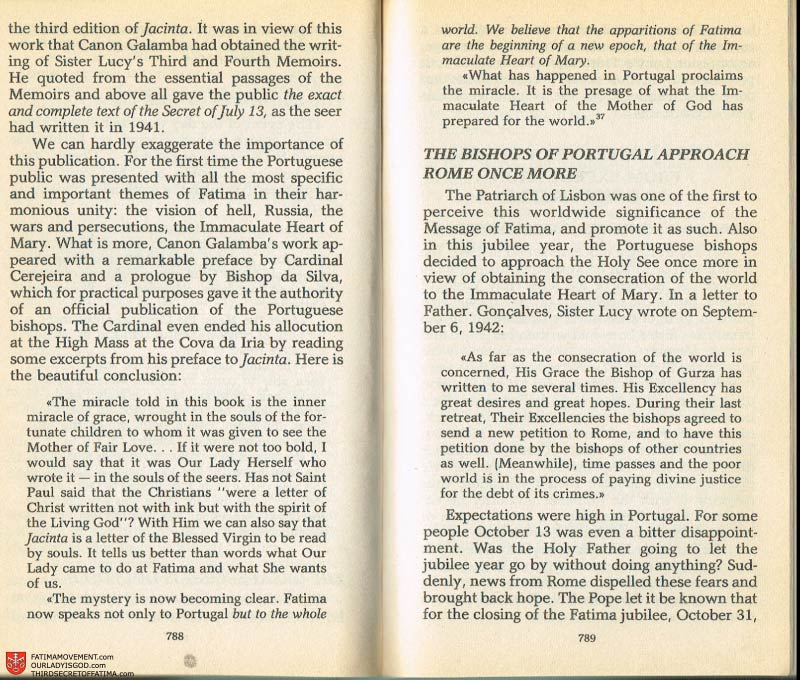 The Whole Truth About Fatima Volume 2 pages 766-767