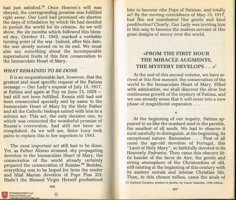 The Whole Truth About Fatima Volume 2 pages 784-785