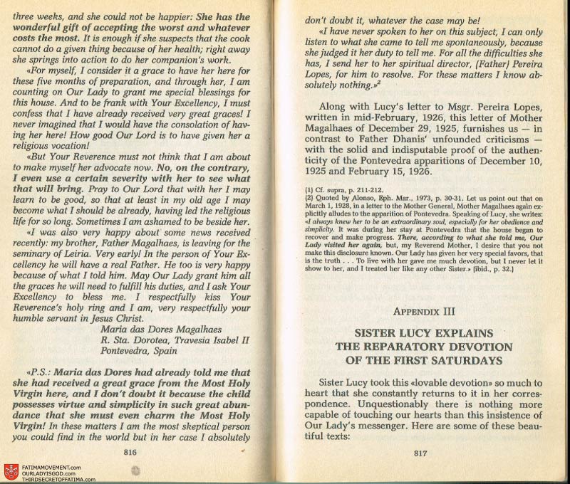 The Whole Truth About Fatima Volume 2 pages 794-795