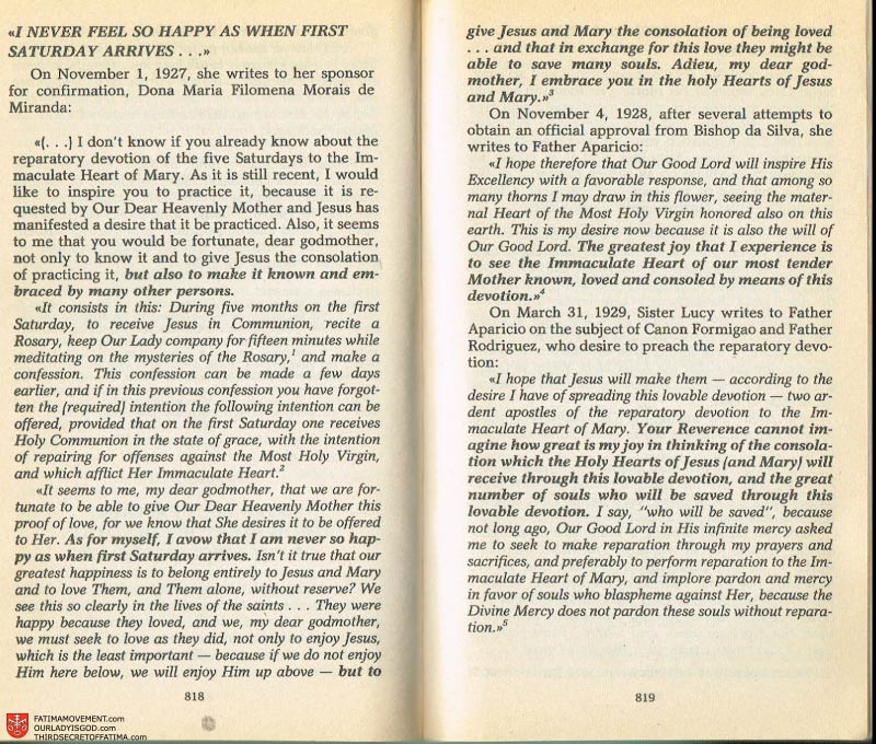 The Whole Truth About Fatima Volume 2 pages 796-797