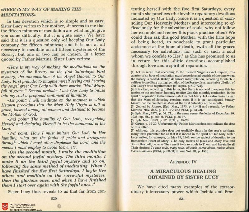 The Whole Truth About Fatima Volume 2 pages 798-799