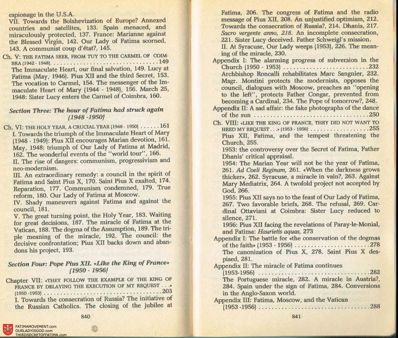 The Whole Truth About Fatima Volume 2 pages 818-819