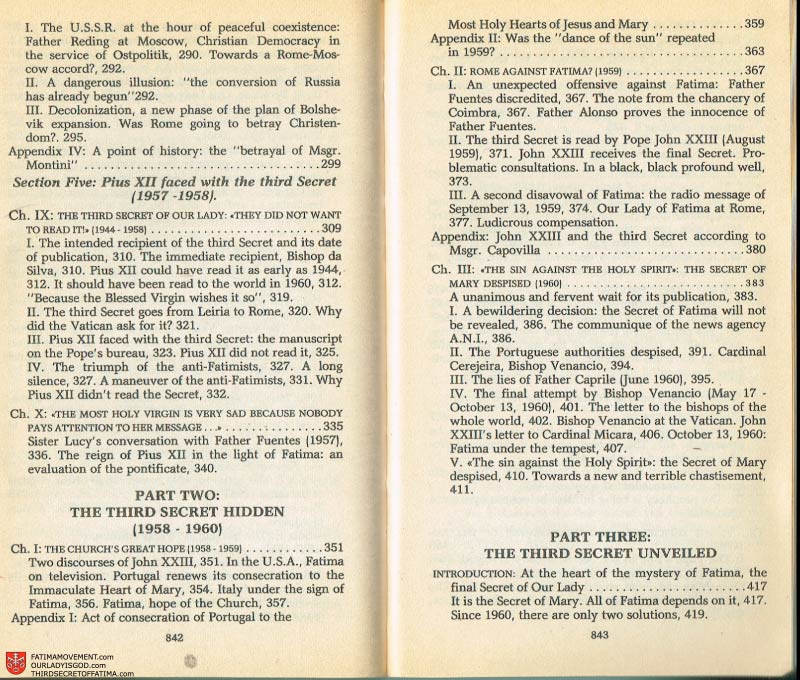 The Whole Truth About Fatima Volume 2 pages 820-821