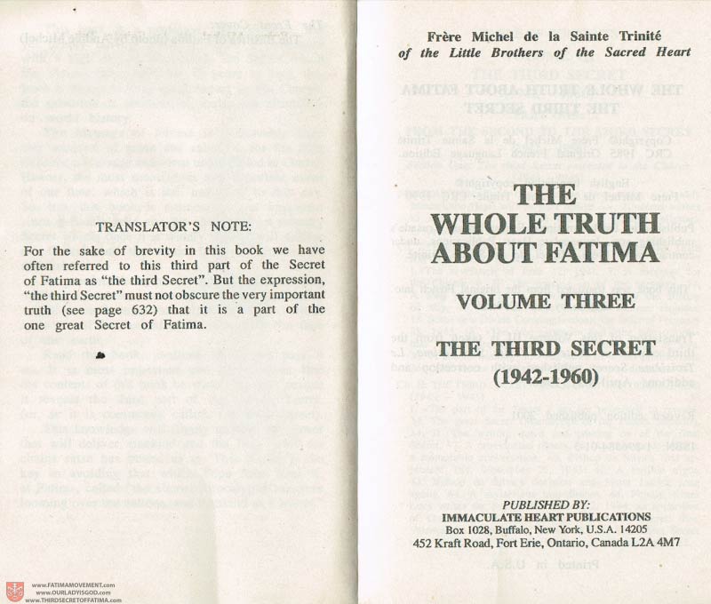 The Whole Truth About Fatima Volume 3 pages e-f