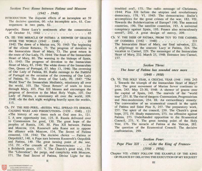 The Whole Truth About Fatima Volume 3 pages ii-iii