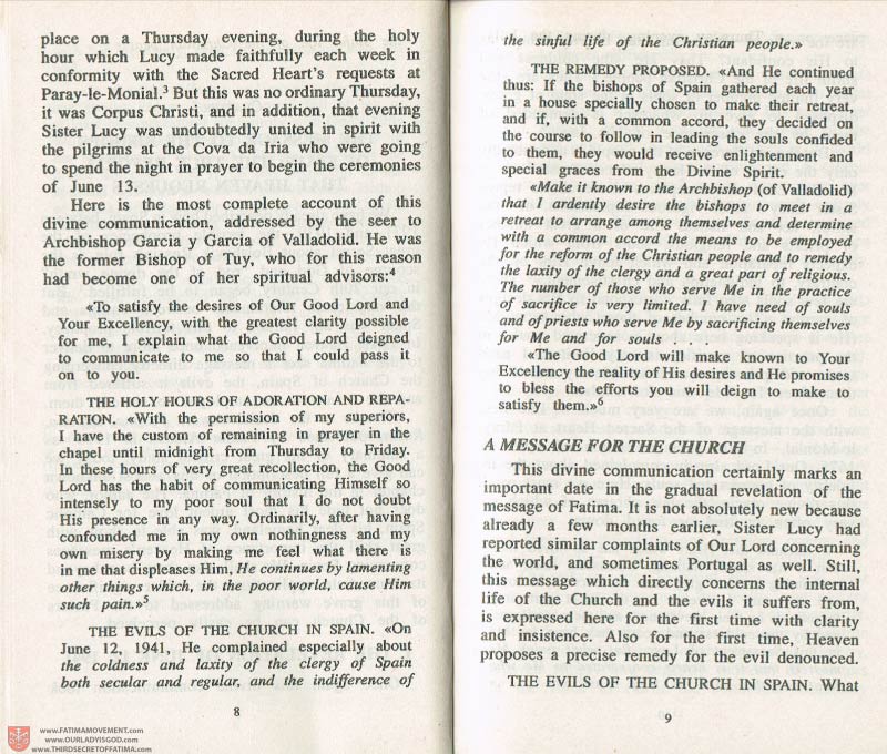 The Whole Truth About Fatima Volume 3 pages 8-9