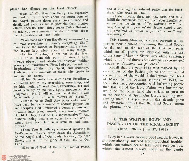 The Whole Truth About Fatima Volume 3 pages 36-37