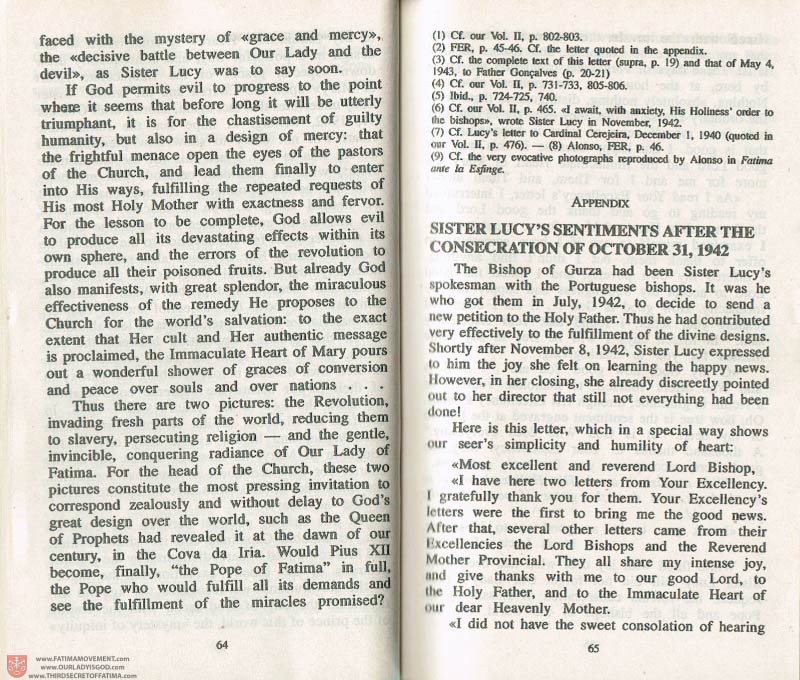 The Whole Truth About Fatima Volume 3 pages 64-65