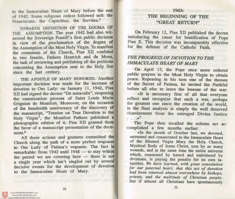 The Whole Truth About Fatima Volume 3 pages 72-73