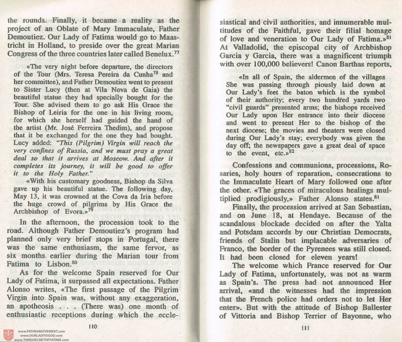 The Whole Truth About Fatima Volume 3 pages 110-111