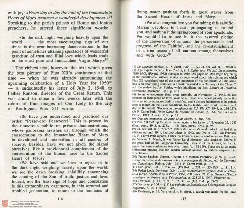 The Whole Truth About Fatima Volume 3 pages 116-117