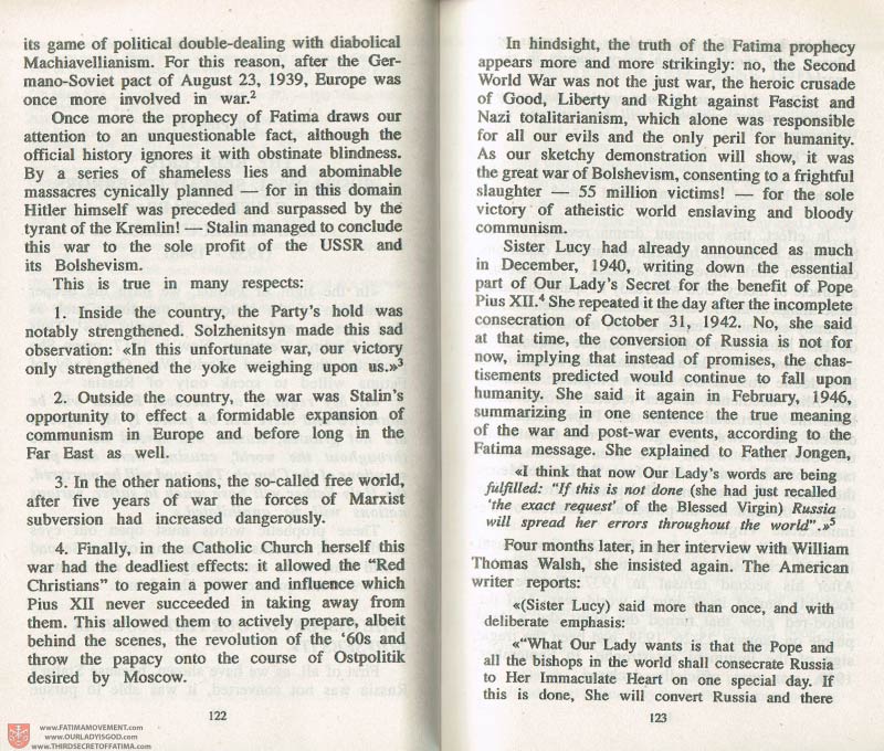 The Whole Truth About Fatima Volume 3 pages 122-123