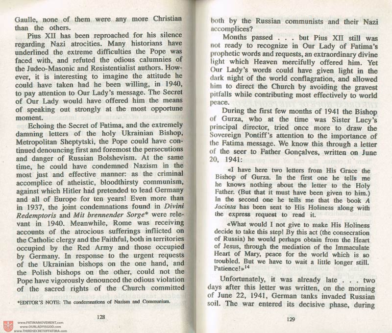The Whole Truth About Fatima Volume 3 pages 128-129