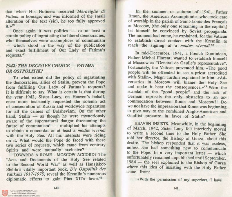 The Whole Truth About Fatima Volume 3 pages 140-141
