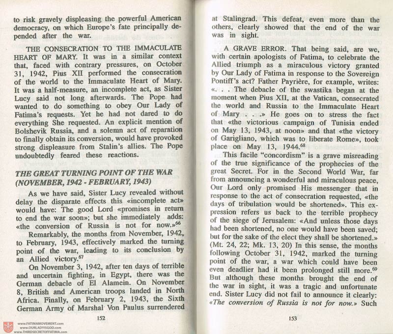 The Whole Truth About Fatima Volume 3 pages 152-153