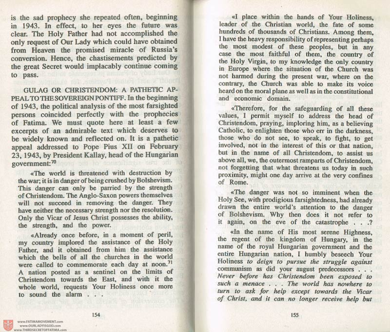 The Whole Truth About Fatima Volume 3 pages 154-155
