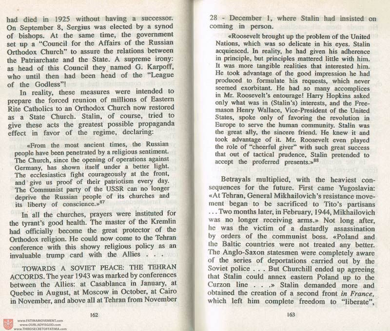 The Whole Truth About Fatima Volume 3 pages 162-163