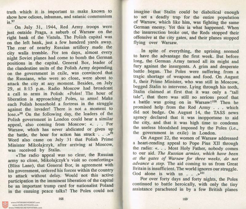 The Whole Truth About Fatima Volume 3 pages 168-169