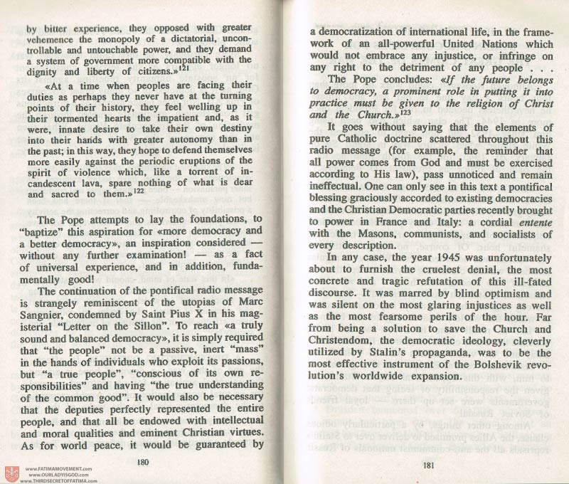 The Whole Truth About Fatima Volume 3 pages 180-181