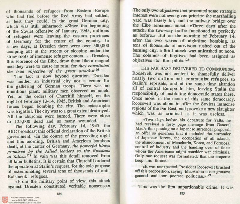 The Whole Truth About Fatima Volume 3 pages 184-185