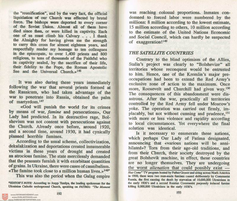 The Whole Truth About Fatima Volume 3 pages 192-193