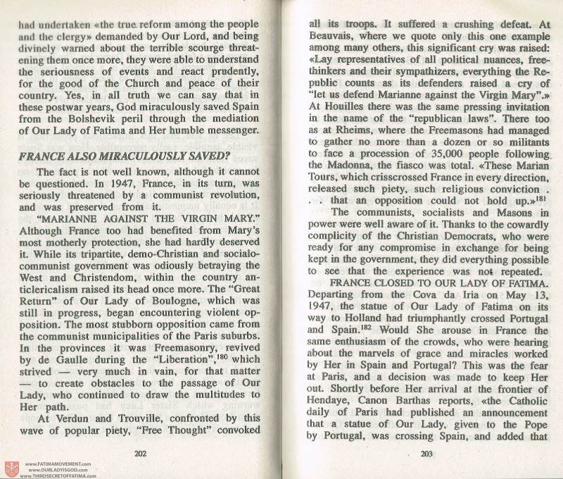 The Whole Truth About Fatima Volume 3 pages 202-203
