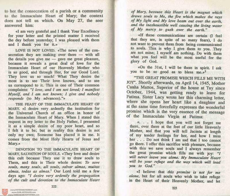 The Whole Truth About Fatima Volume 3 pages 222-223