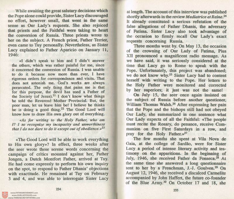 The Whole Truth About Fatima Volume 3 pages 234-235