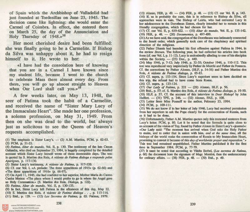 The Whole Truth About Fatima Volume 3 pages 238-239