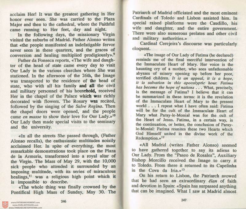 The Whole Truth About Fatima Volume 3 pages 246-247