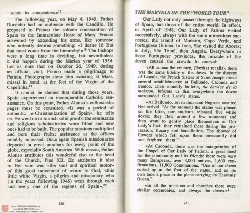 The Whole Truth About Fatima Volume 3 pages 250-251