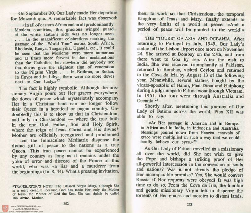 The Whole Truth About Fatima Volume 3 pages 252-253