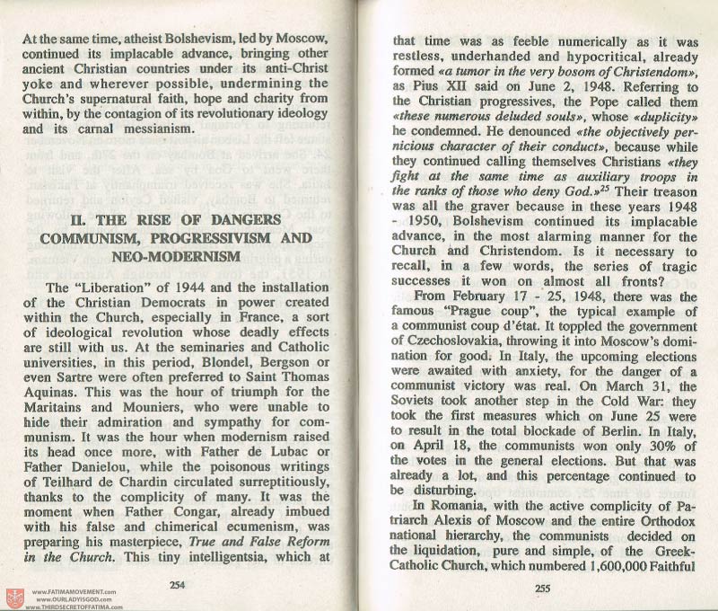 The Whole Truth About Fatima Volume 3 pages 254-255