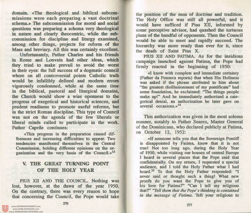 The Whole Truth About Fatima Volume 3 pages 276-277